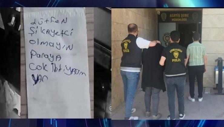 Afyon’da Not Bırakan Hırsız Tutuklandı