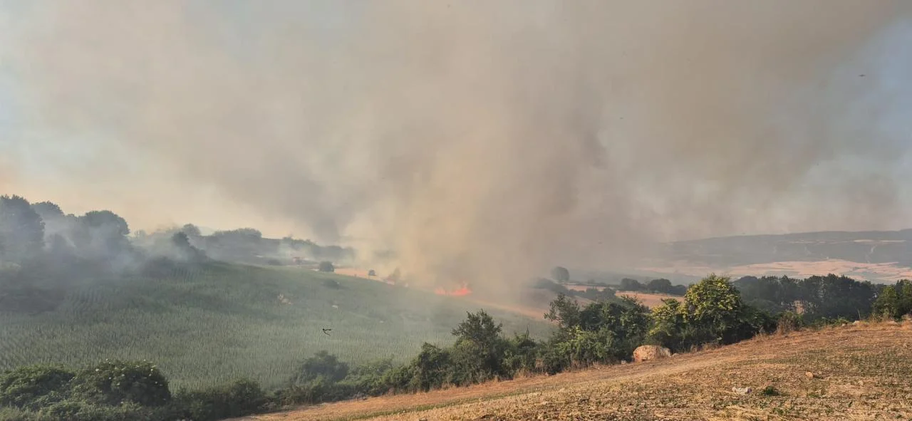 SUSURLUK’TAKİ ARAZİ YANGININA 16 ARAÇLA MÜDAHALE EDİLDİ