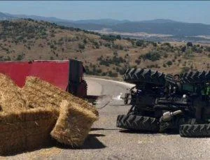 TAŞTEPE MEVKİİNDE TRAKTÖR KAZASI